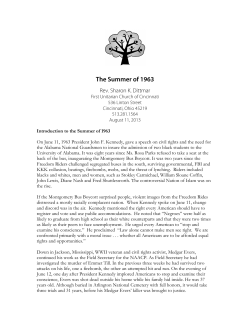 Sermon Text - First Unitarian Church of Cincinnati