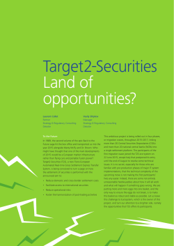 Target2-Securities Land of opportunities?