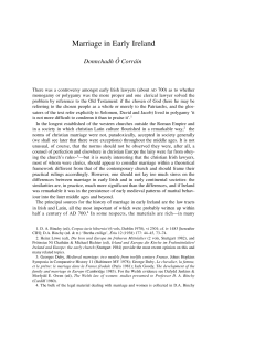 Marriage in Early Ireland
