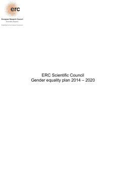 Gender equality plan 2014 &ndash; 2020