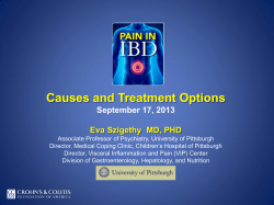 Management of Chronic Pain in Pediatric IBD Patients Eva Szigethy