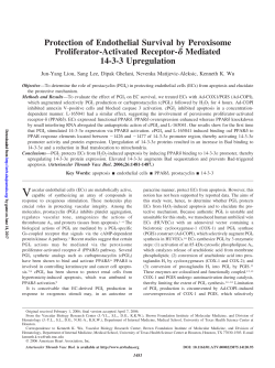Mediated 14-3-3 Upregulation - Arteriosclerosis, Thrombosis, and
