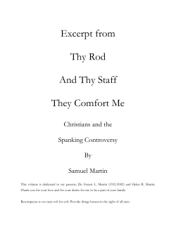 Excerpt from Thy Rod And Thy Staff They Comfort Me