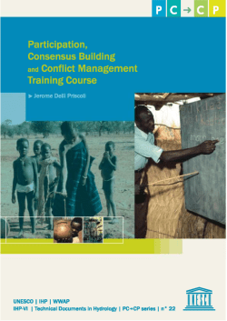 Participation, consensus building, and conflict management training