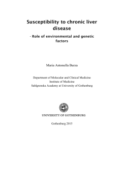 Susceptibility to chronic liver disease