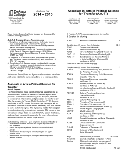 Associate in Arts in Political Science for Transfer (AA-T.)