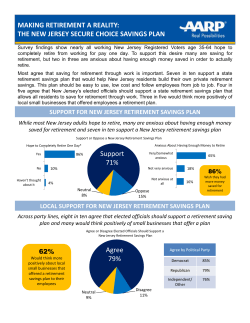 Making Retirement a Reality: The New Jersey Secure Choice