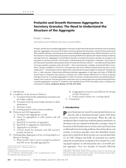 Prolactin and Growth Hormone Aggregates in Secretory Granules