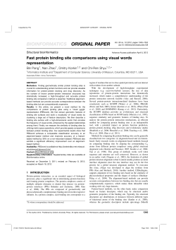 Fast protein binding site comparisons using