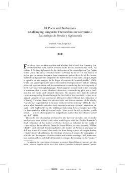 Challenging Linguistic Hierarchies in Cervantes`s Los trabajos de