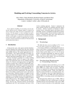 Modeling and Evolving Crosscutting Concerns in ADORA