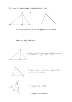 Unit 4 Lesson 8 median and perpendicular bisector - Parkway C-2
