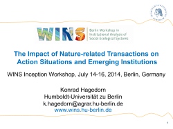 The Impact of Nature-related Transactions on Action Situations and