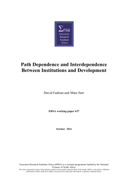 Path Dependence and Interdependence Between Institutions and