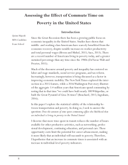 Assessing the Effect of Commute Time on Poverty in the United States