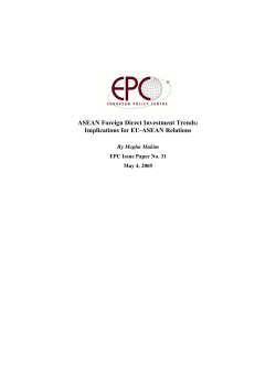 ASEAN Foreign Direct Investment Trends