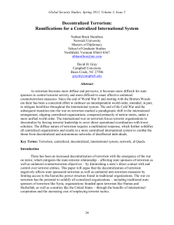 Decentralized Terrorism - Global Security Studies