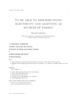 To be able to describe static electricity and