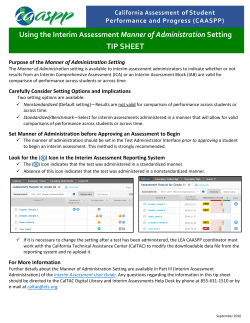 Manner of Administration Tip Sheet