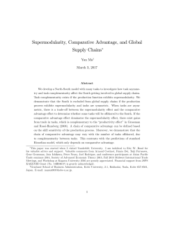 Supermodularity, Comparative Advantage, and - QUT