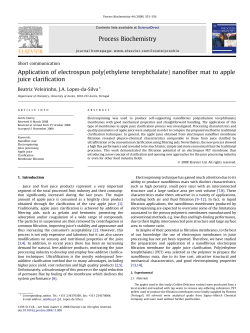 Application of electrospun poly(ethylene terephthalate) nanofiber