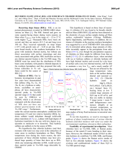 Recurring slope lineae (RSL) - Lunar and Planetary Institute