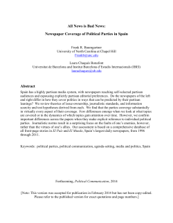 All News is Bad News: Newspaper Coverage of Political Parties in