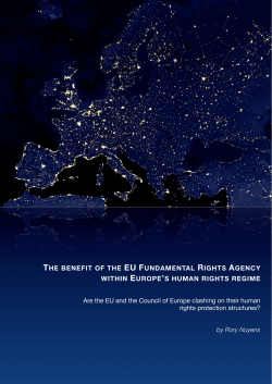THE BENEFIT OF THE EU FUNDAMENTAL RIGHTS AGENCY