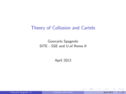 Theory of Collusion and Cartels