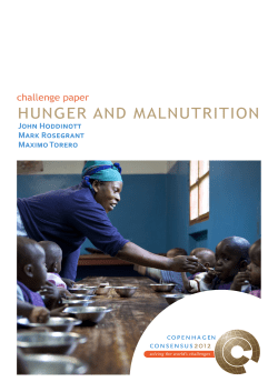 hunger and malnutrition - Copenhagen Consensus Center