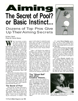 The Secret of Pool? or Basic Instinct