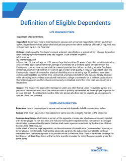 Definition of Eligible Dependent