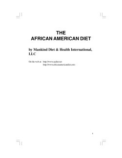 THE AFRICAN AMERICAN DIET