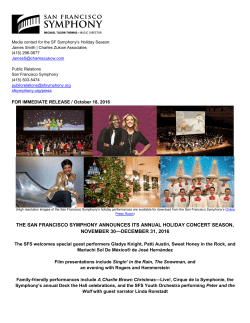 the san francisco symphony announces its annual holiday concert