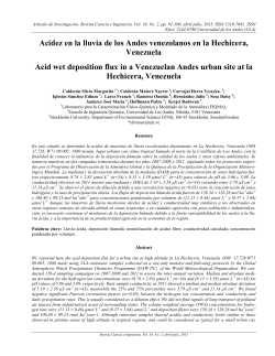 conclusiones de tres a&ntilde;os de monitoreo de la - Revistas