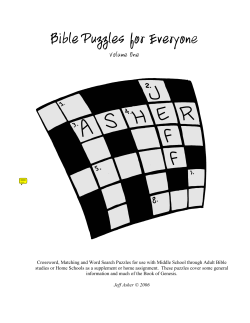 Bible Puzzles For Everyone