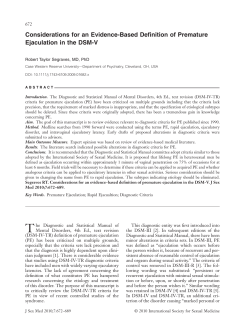 Considerations for an Evidence-Based Definition of Premature