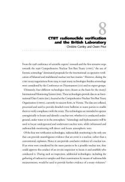 CTBT radionuclide verification and the British Laboratory