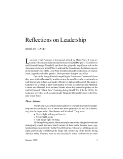 Reflections on Leadership - Strategic Studies Institute