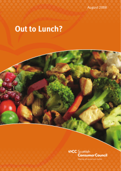 Out to Lunch? - Community Food and Health (Scotland)