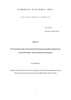 EUROPEAN ECONOMIC AREA - European Free Trade Association