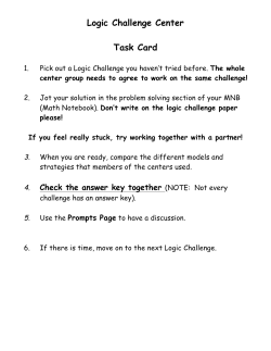 Logic Challenge Center Task Card