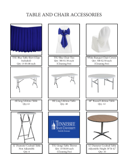 TABLE AND CHAIR ACCESSORIES