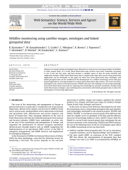 Wildfire monitoring using satellite images, ontologies and linked