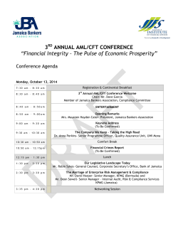 3RD ANNUAL AML/CFT CONFERENCE