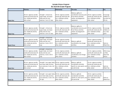 Sample 6-Week Fitness Program