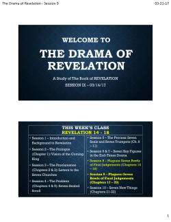 THE DRAMA OF REVELATION