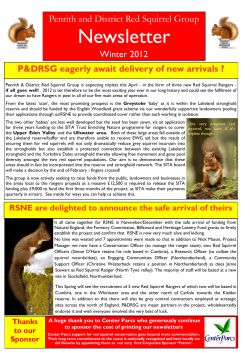 Newsletter - Penrith Red Squirrel Group