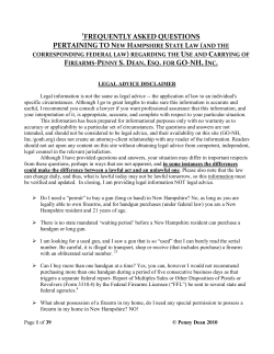 frequently asked questions pertaining to new hampshire state law