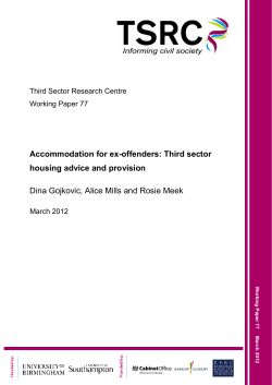 Accommodation for ex-offenders